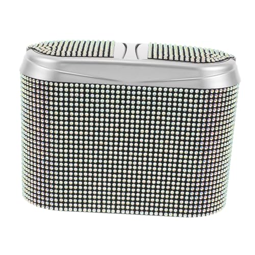 Poubelle voiture double ouverture avec strass et tri des déchets