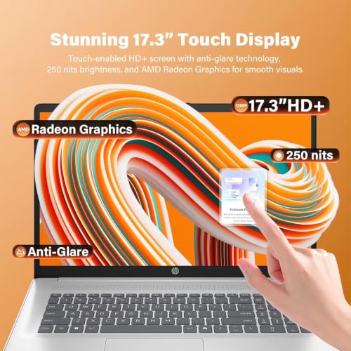 Image of HP 17-inch Touchscreen Business Laptop, AMD Ryzen 5 7430U, 128GBRAM 8TB SSD