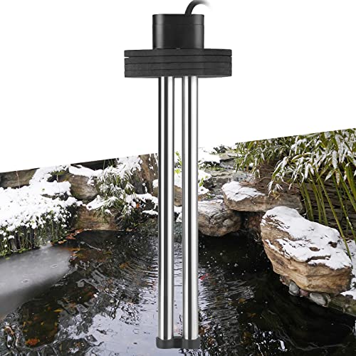 HITOP Outdoor Pond Heater - 300W 600W Aquarium Heater for Small Ponds, Ponds De-icer with Long Cable Wire and Floatable Foam