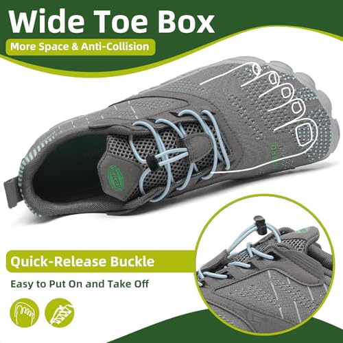 Image of SAGUARO Womens Mens Barefoot Shoes Minimalist Trail Runner Wide Toe Box Zero Drop Outdoor Cross Training Shoe