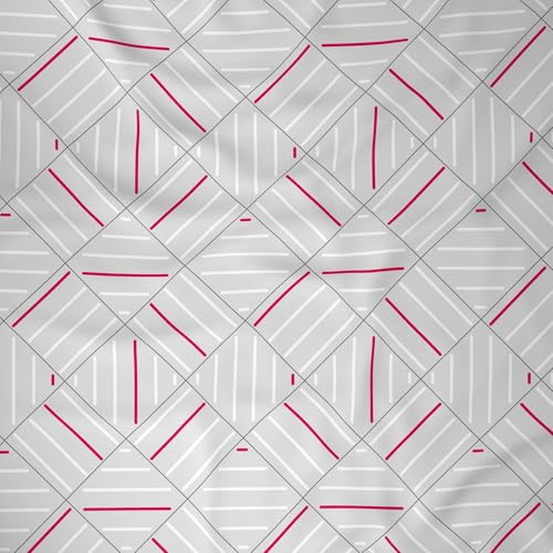 Image of Raymond Home 200TC Affair Cotton Rich Super Soft Geometric Double Bedsheet (2.29 Mx2.54 M) with 2 Pillow Covers(46 CM x 69 CM) - Grey