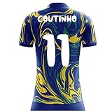 2022-2023 Brazil Away Concept Football Soccer T-Shirt Trikot (Philippe Coutinho 11) - Kids