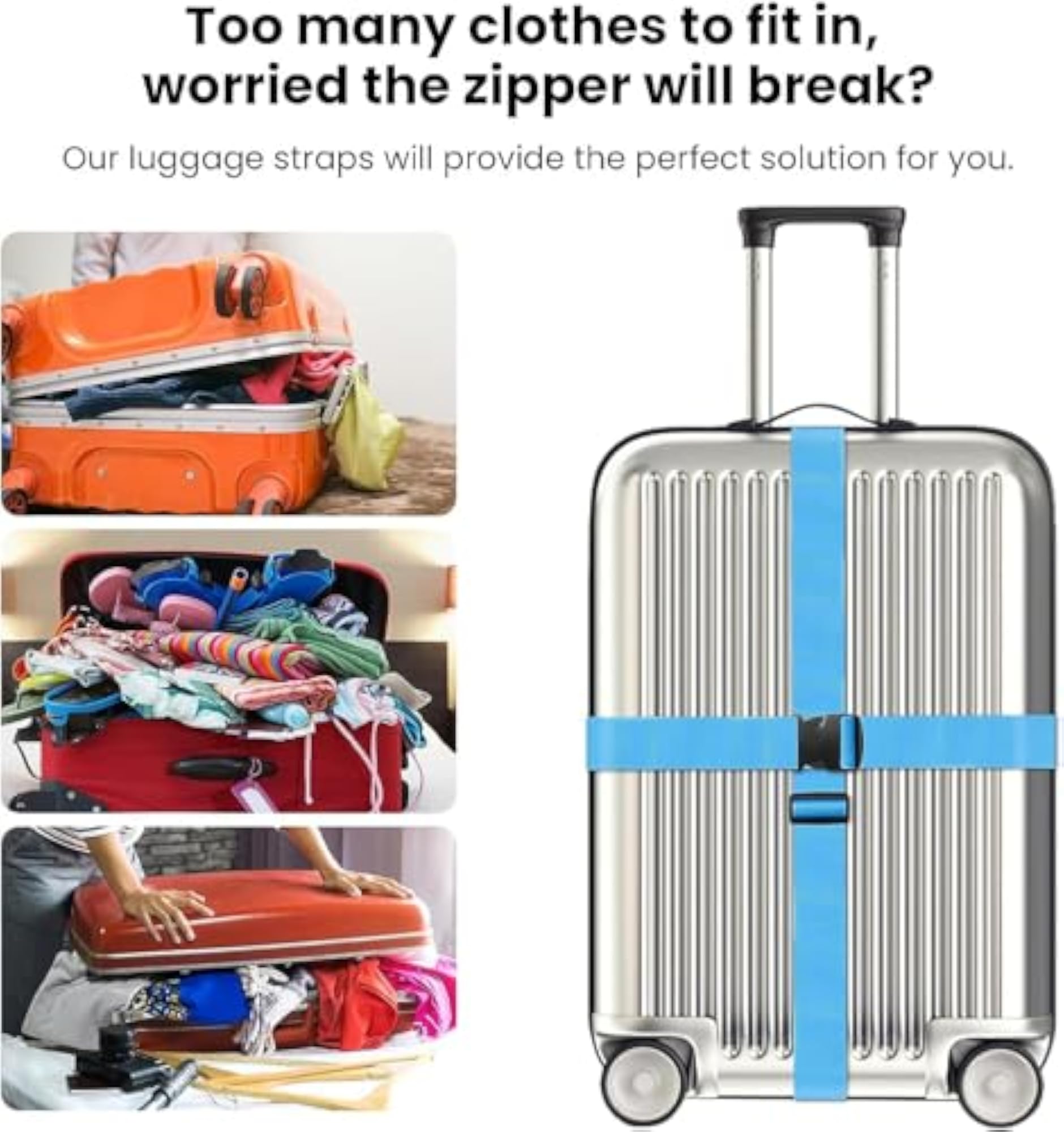 Adjustable Travel Belt Luggage Connector Straps