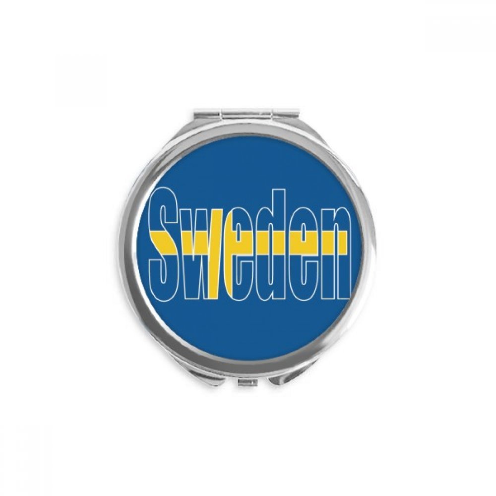 Miroir maquillage de poche suède rond et compact 2.6x2.4 pouces motif drapeau