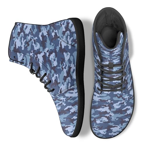 Image of Fashion Print Womens Mens High Top Barefoot Sneakers Flat Shoes