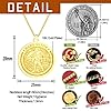 chengxun Roman Mythology Twelve Gods of War - Mars Ultor Pendant Necklace for Men Women Stainless Steel Unisex Protection Guardian Medallion Occult Jewellery Amulets Gifts (233S) #1
