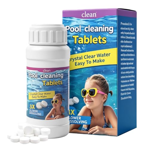 Pool Cleaning Tablets, 100g Pool Reinigungstabletten...