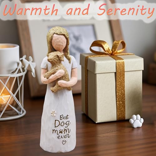 Figurilla estatua Golden Retriever 12.5 cm resina marrón miniatura 6