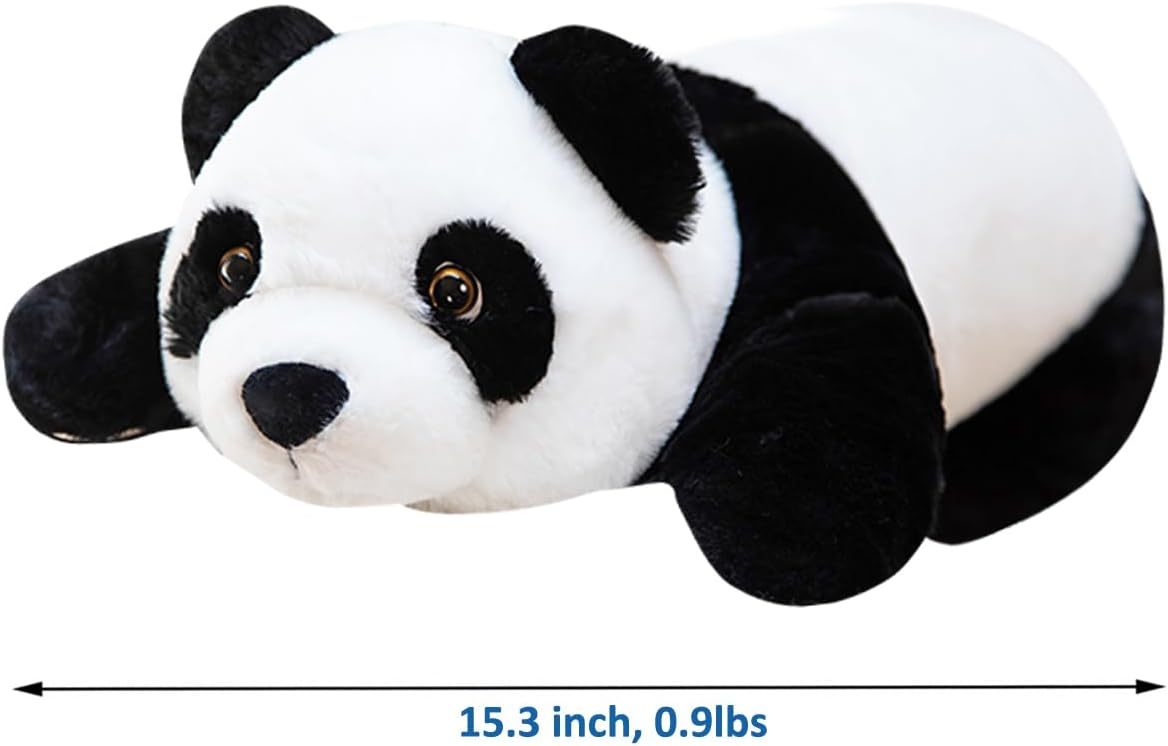 Doireum Panda Weighted Stuffed Animals, Panda Stuffed Animal Cute Weighted Plush Animals Hugging Pillow Toy for Boys Girls Valentine Christmas, 15.3 inch