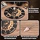 INFUNLY Holz-Pendelbrett, 7.9 Katze, Mond, Hexe, Wünschelrutengehen, Wahrsagen, Planchette-Brett, Metaphysisches Nachrichtenbrett Mit Heilkristall-Halskette, Hexerei, Wicca-Altar-Zubehör-Set