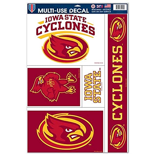 NCAA Iowa State University 02428011 Multi Use Decal, 11 x 17", Black