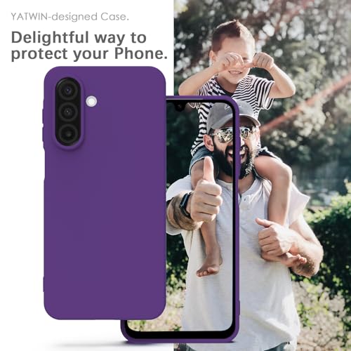 Image of YATWIN Silicone Case for Samsung Galaxy A17 4g /5g, Soft-Touch, Shockproof, DustProof, Antiskid Phone Cover for Samsung Galaxy A17 4g /5g - Purple
