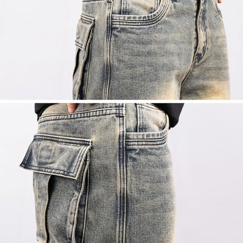 Mens Baggy Jeans Wide Leg Jeans Men Mens Loose Fit Jean Cargo Jean for Men Men's Casual Loose Hip Hop Denim Pants4
