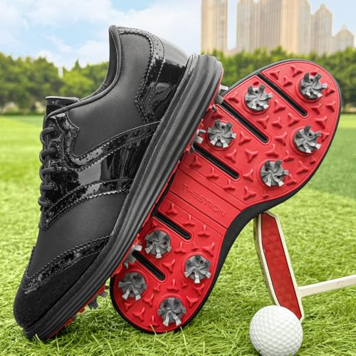 Image of Men Golf Shoes Professional 9 Spikes Comfortable Outdoor Golf Training Sport Sneakers for Men