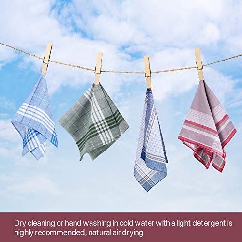 Boao 30 Pieces Men's Handkerchiefs Cotton 16 X 16 Inches,15 Colors (Vivid Color) #TOP6