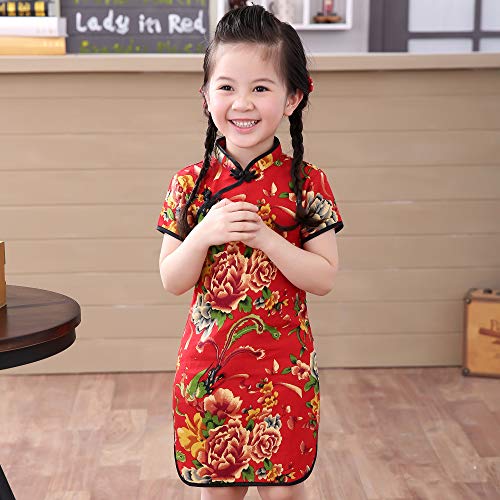 Vestido bebé niña Qipao año nuevo vintage chino miniatura 3