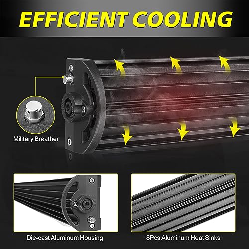 Image of 18 Inch LED Light Bar 134W Quad Row Combo Off Road Driving Light | Super Bright Work Lights Bumper Grille LED Light Bars for Truck Pickup Tractor SUV UTV ATV Golf Cart Boat