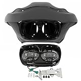 Green-L Inner Outer Fairings with 5.75' Dual Headlight Fit for Harley Road Glide FLTR 1998-2013