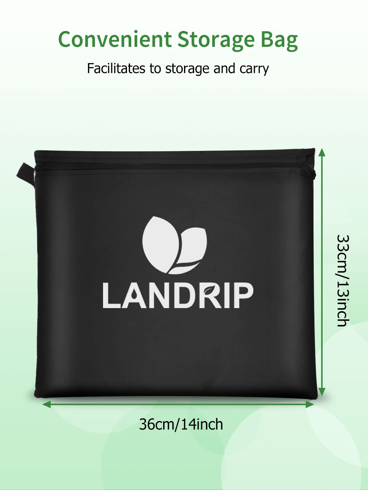 Landrip Abdeckung für Hängesessel, 2 Personen Hängesessel Schutzhülle Outdoor, 420D Oxford Gewebe Hängesessel Abdeckung Wasserdicht, Rattan Schwebesessel Schutzhülle, Schwarz, 232 x 203 cm