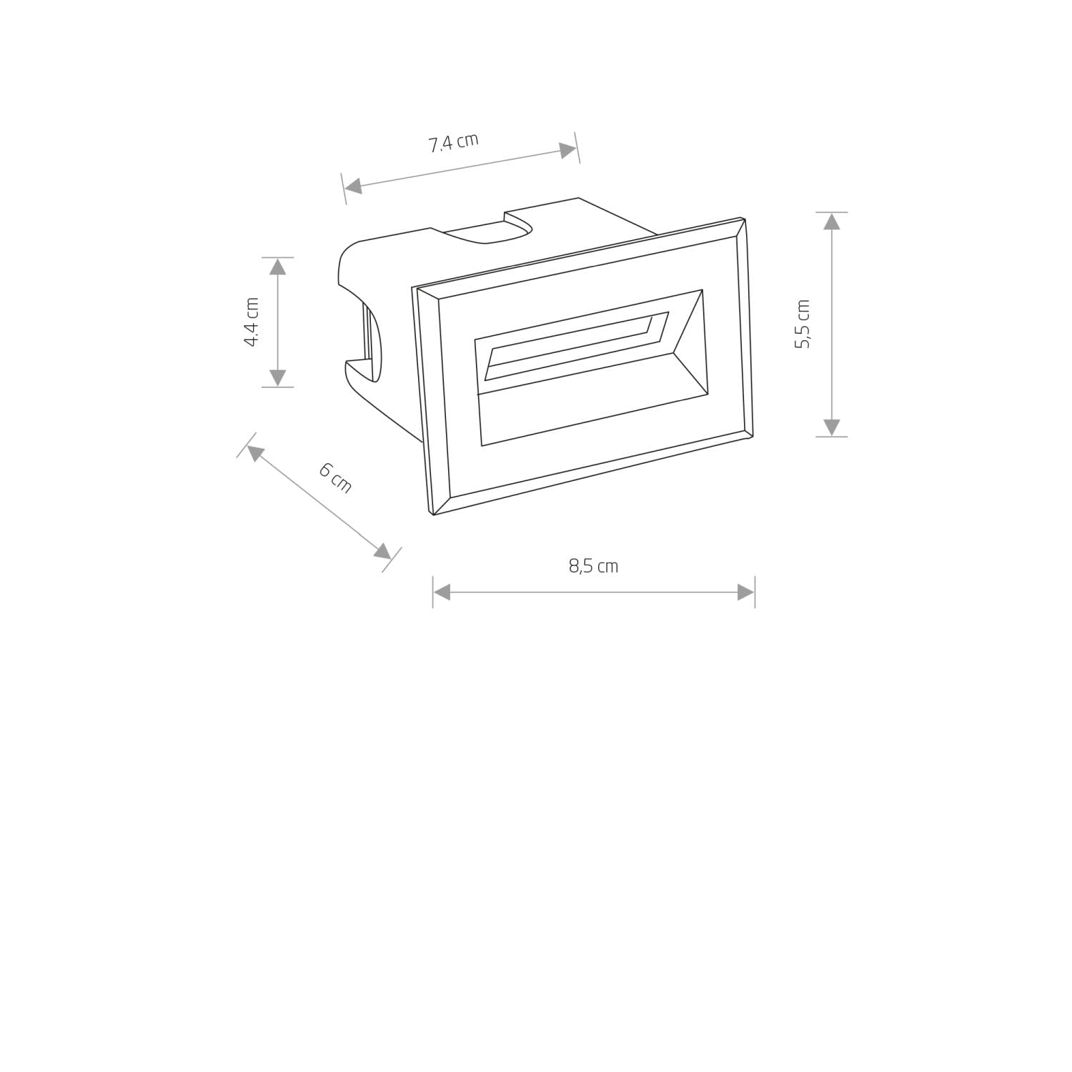 Licht-Erlebnisse LED Einbauspot Schwarz Aluminium IP65 Außen Eingang Garten 3000 K rund funktional B:8 cm Balkon Terrasse Einbauleuchte Modern