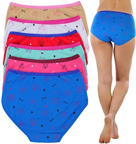 Image of ToBeInStyle Women's Pack of 6 High-Waisted Girdle Brief Tummy Support Everyday Panties
