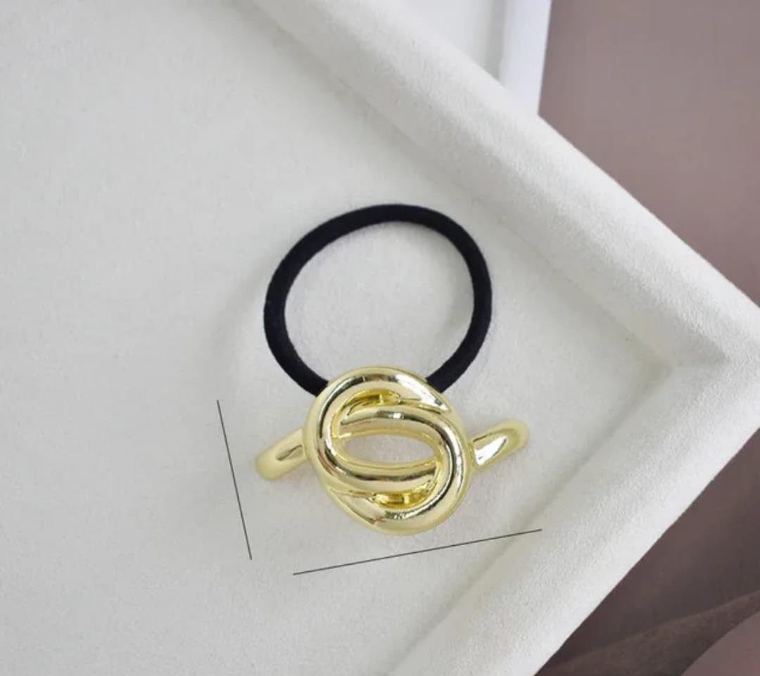 H-STYLE STORE Stainless Steel Hair Ties with Black Rubber  display picture 1