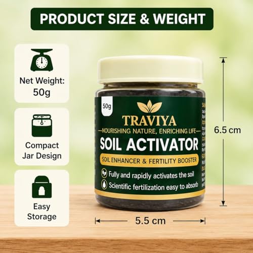 Image of Traviya Soil Activator, Soil Enhancer & Fertility Booster, Promotes Water Movement, 50g