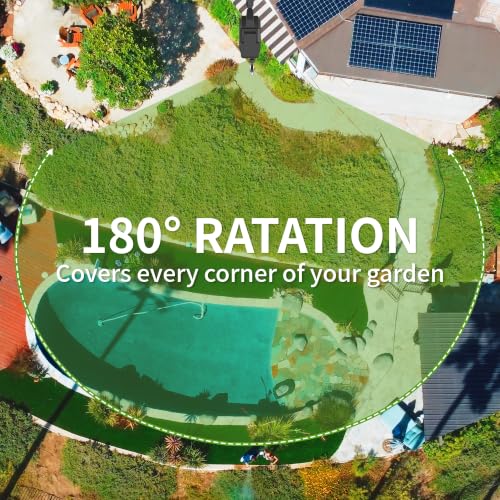 Image of 5 /8 inch x 100 FT Retractable Garden Hose Reel,Outdoor Garden Hose Reels - Self Retract Wall Metal Mount Hose Reel Automatic Storage(Grey)