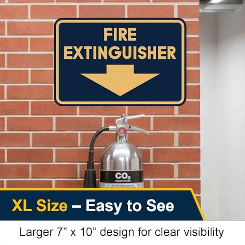 Image of Signs ByLITA Classic Framed Fire Extinguisher (Light Grey /Burgundy) - X-Large