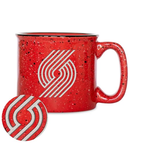 Rico Industries NBA Basketball Portland Trail Blazers 12oz Laser Engraved Campfire Mug