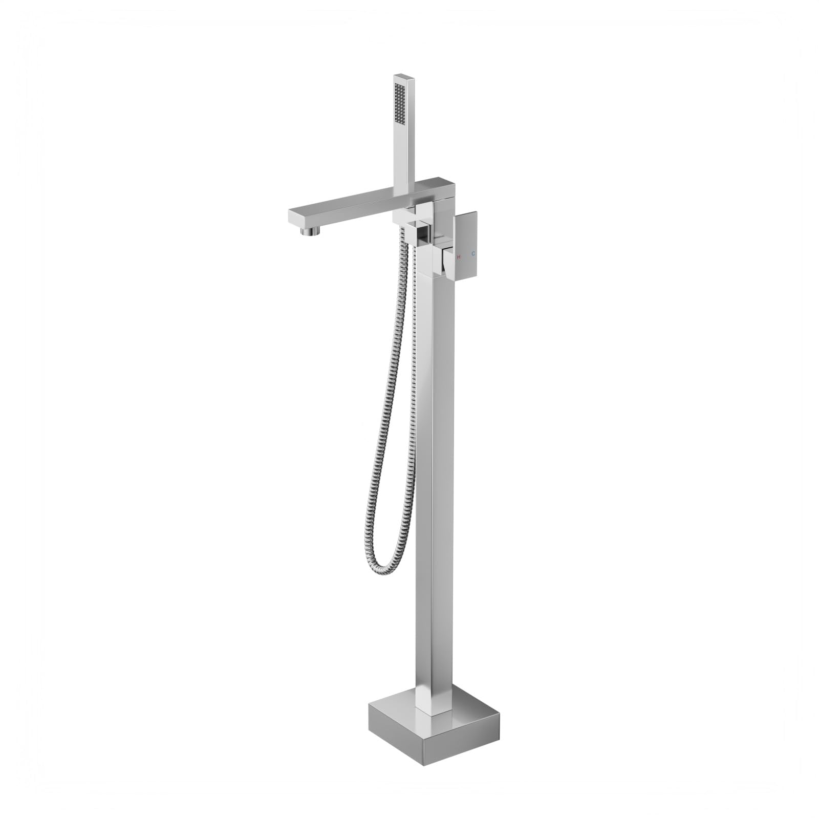 Sxithgkdw Brushed Nickel Standing Tub Faucet ,Standing Bathtub Faucet For Luxury Bathtub,High Flow Tub Filler,Swivel Spout Brass Construction With Handheld Shower