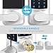 Signstek Keyless Entry,Digital Smartcode Door Lock for Front Door,Keypad Door Lock with Handle and Security Key,Touchscreen,Easy Installation,Silver