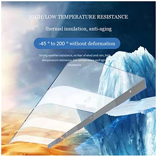 Front Door Canopy, Outdoor Awning, Rain Cover, Uv/Snow Protection Shelter, Window Awning Garden Canopy, Porch Roof Awning,50X100Cm/19.7 * 39In #TOP4