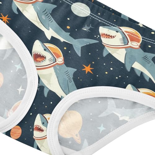 Wusikd Sharks Space Girls' Underwear Cotton Girls Briefs Soft Toddler Underwear 2T4