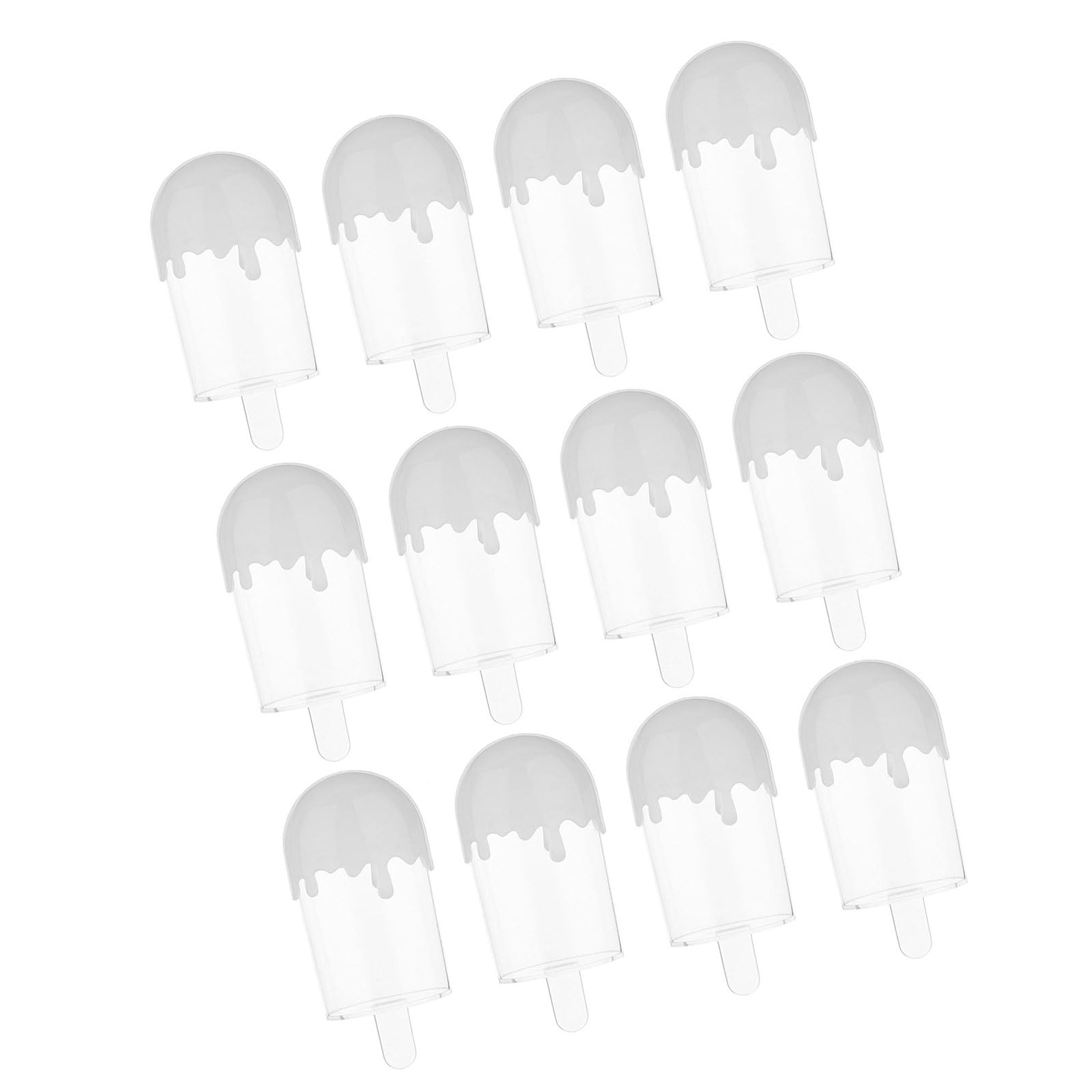 Buxuaaaa White Of 12 Creative Candy Boxes For Birthdays Weddings Transparents Sweets Holders Clear Snacks Containers Home Candy Organization Solution