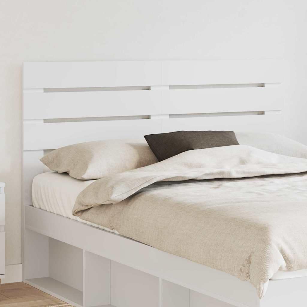 Tête de lit moderne blanche 160 cm, matériau en bois, design fin, durable, meuble de chambre à coucher, montage facile, 163 x 3 x 100 cm