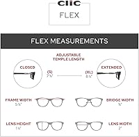 Vista 5 de CliC Gafas de lectura magnéticas, lectores de computadora, lentes reemplazables, patillas ajustables, flexibles