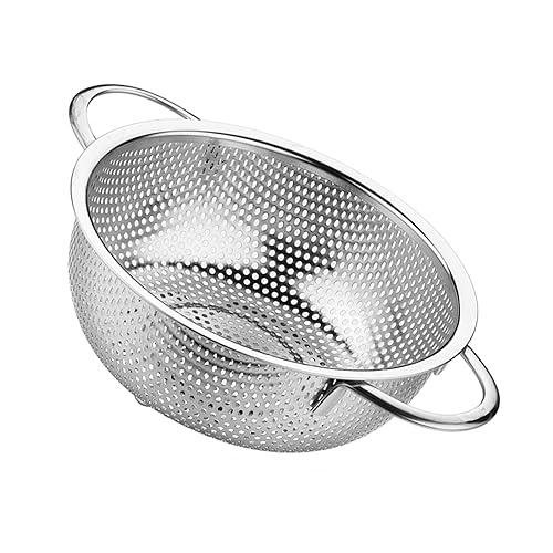 BCJMKDX Tamiz para harina. Colador de harina, colador de arroz, Cesta de Acero Inoxidable, colador de Metal, colador de harina de plástico for Frutas y Verduras for Hornear(22.7x20.9x7.2cm)