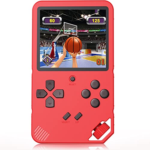 ZHISHAN Handheld Game Console Console for Kids with 3.0" Color Screen 220 16 Bit Fun Video Games Portable Gaming Player Toy for Children Birthday (Red)