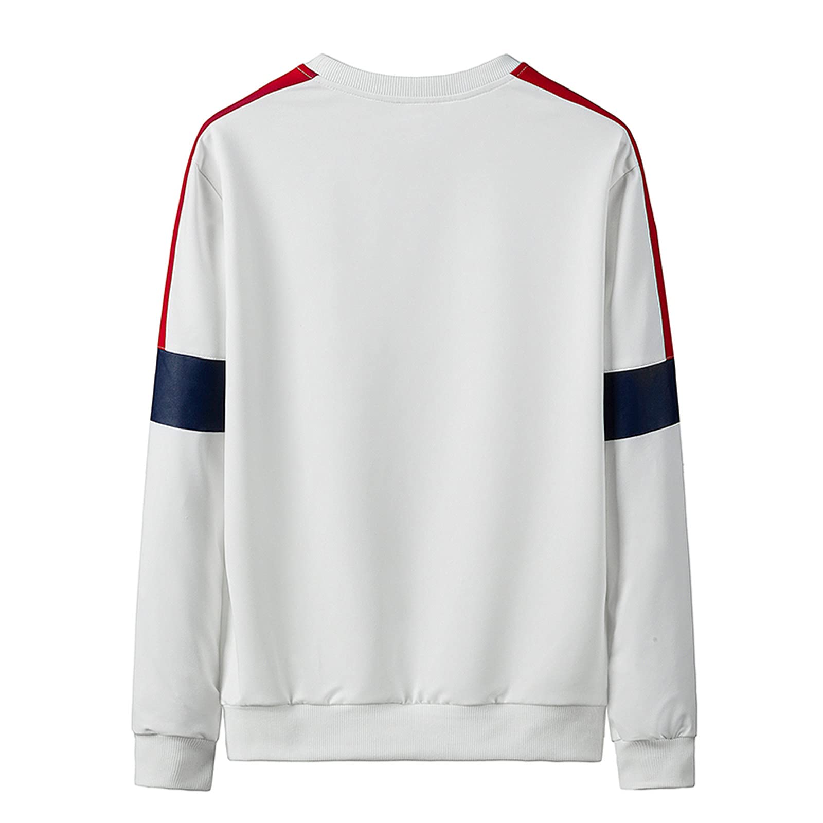 MMOOVVMens Autumn Slim Casual Printed Long Sleeve Sweatershirts Top Blouse