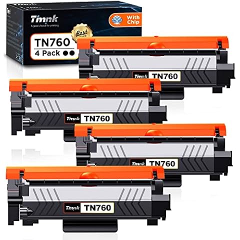 TN760 4PK Replacement for Brother TN-760 TN730 High Yield Toner Cartridge, for MFC-2710DW HL-L2395DW DCP-L2550DW HL-L2370DW HL-L2690DW HL-L2390DW MFC-L2750DW Cover