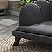 PawHut Hundesofa Hundecouch, Waschbarer Bezug, Haustiersofa mit Rückenlehne und Holzbeine, Katzensofa, für mittelgroße Hunde unter 25 kg, Dunkelgrau
