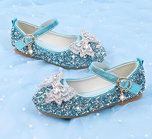 Little Girl's Adorable Sparkle Mary Jane Ballerina Flat Princess Cosplay Performance Party Wedding Dress Shoes2