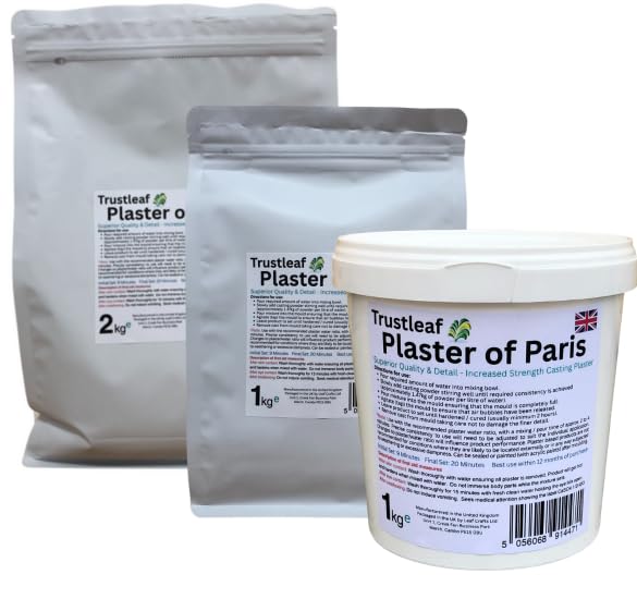 1kg Bag - Trustleaf Plaster of Paris - Fine Casting Plaster, White, 1 kg Bag - Image 2