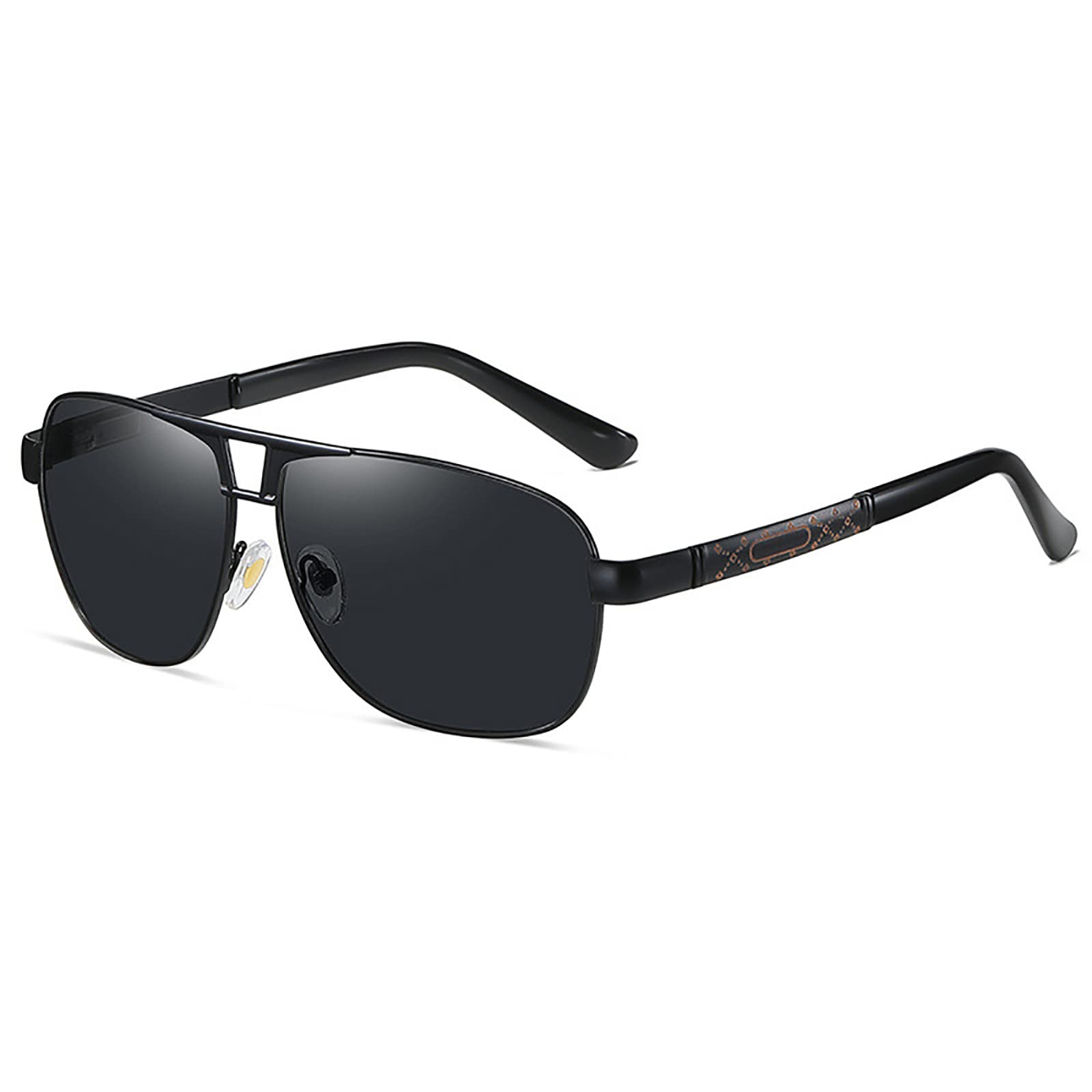 Okulary przeciwsłoneczne męskie spolaryzowane 100% ochrona przed promieniowaniem UV okulary do jazdy w dużych oprawkach B (Color : A)