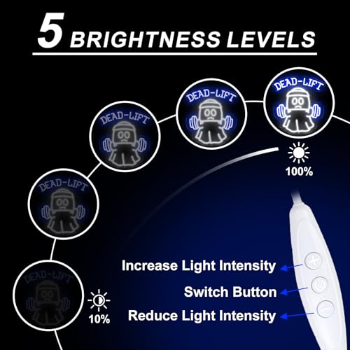Image of Ghost Dead Lift Neon Sign Funny GYM Room LED Light Home Gym Wall Decoration | Ghost Light Dumbbell Neon Sign Funny Weightlifting Gym Neon Led Light 14.6 inchx13.4 inch