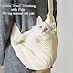 Hundetasche,Tianher Atmungsaktiver Breiter Schultergurt Tragbare Transporttasche für Haustiere Geeignet für Kleine Hunde Katzen(L)