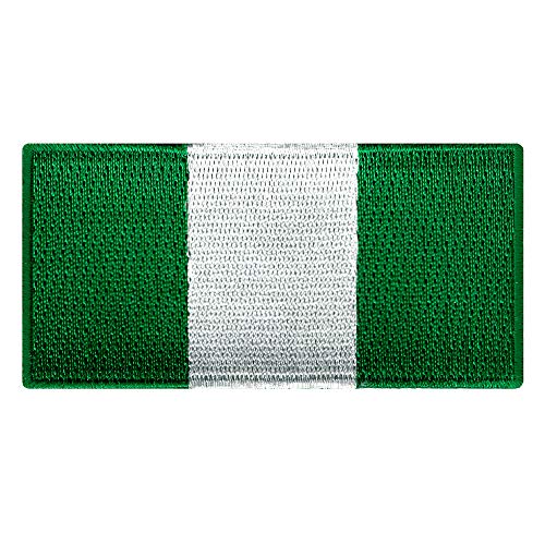 Cypress Collectibles - Nigeria Flag Patch - Premium Embroidered Appliqué - African Country Iron On Patches - Dimensions: 3.5" x 1.75"