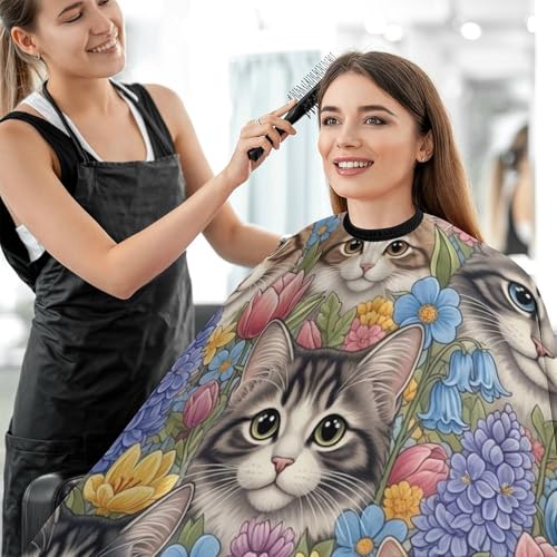 Capa para corte de cabello impermeable para salón y uso personal miniatura 5