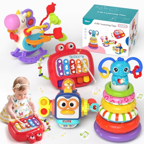 4 in 1 Baby Toys for 6 to 12 Months, Infant Sensory & Stacking fo...